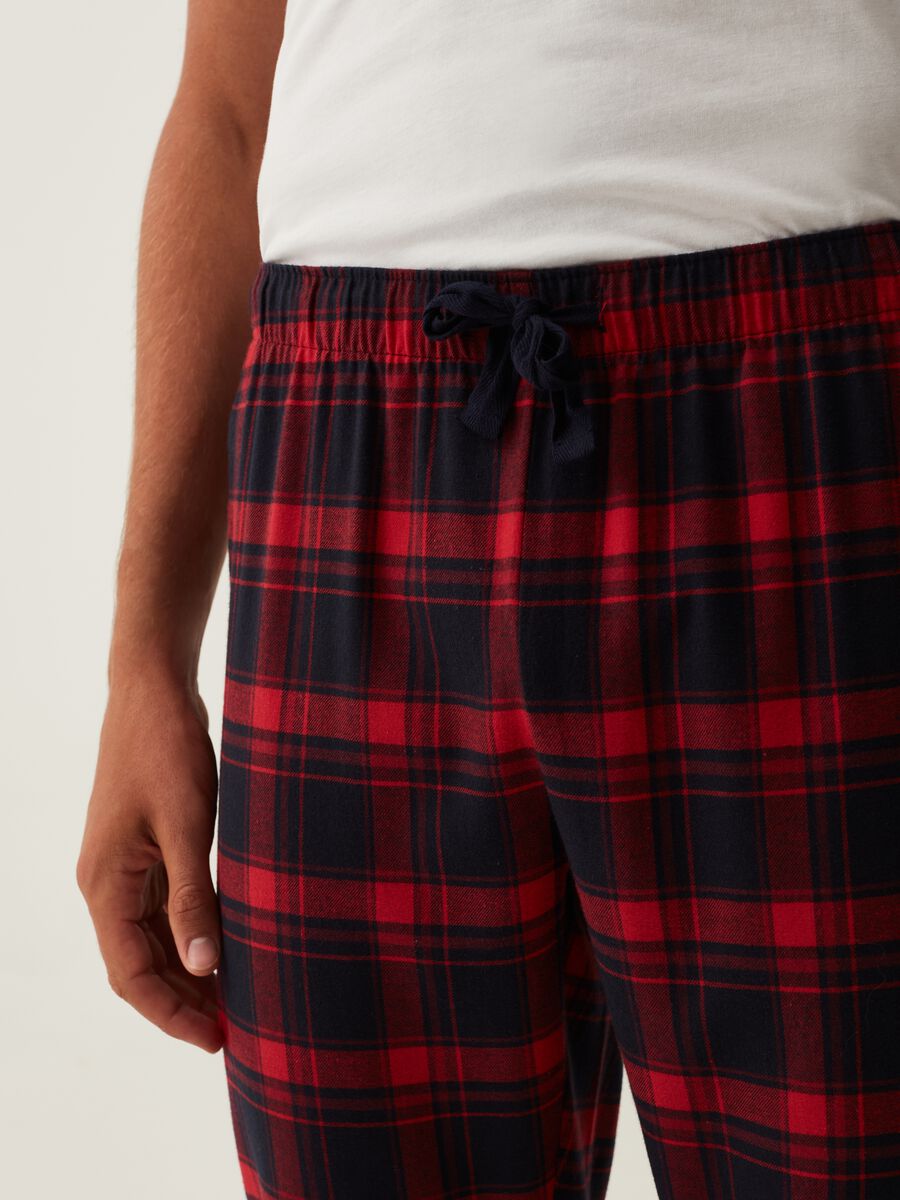 Pyjama bottoms with tartan pattern_3