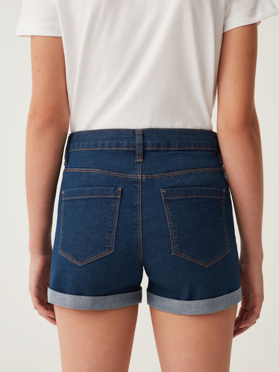 Denim shorts with five pockets_2