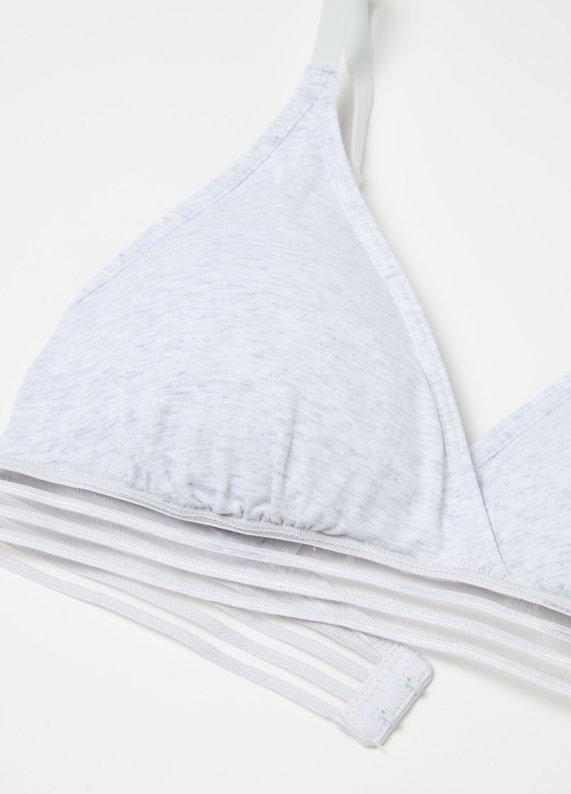 The Triangle soft bra with striped base