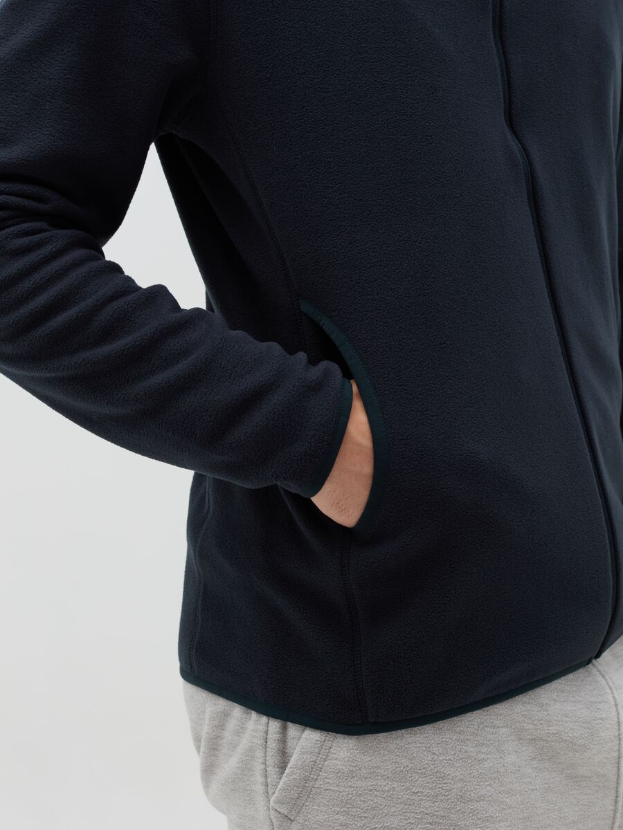 Fleece full-zip sweatshirt with high neck_3