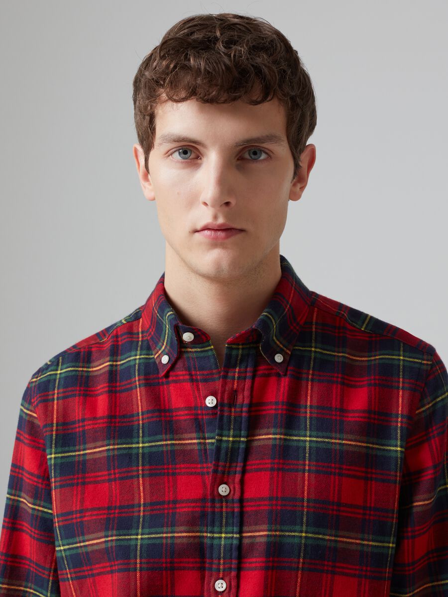 Flannel shirt with check pattern_1