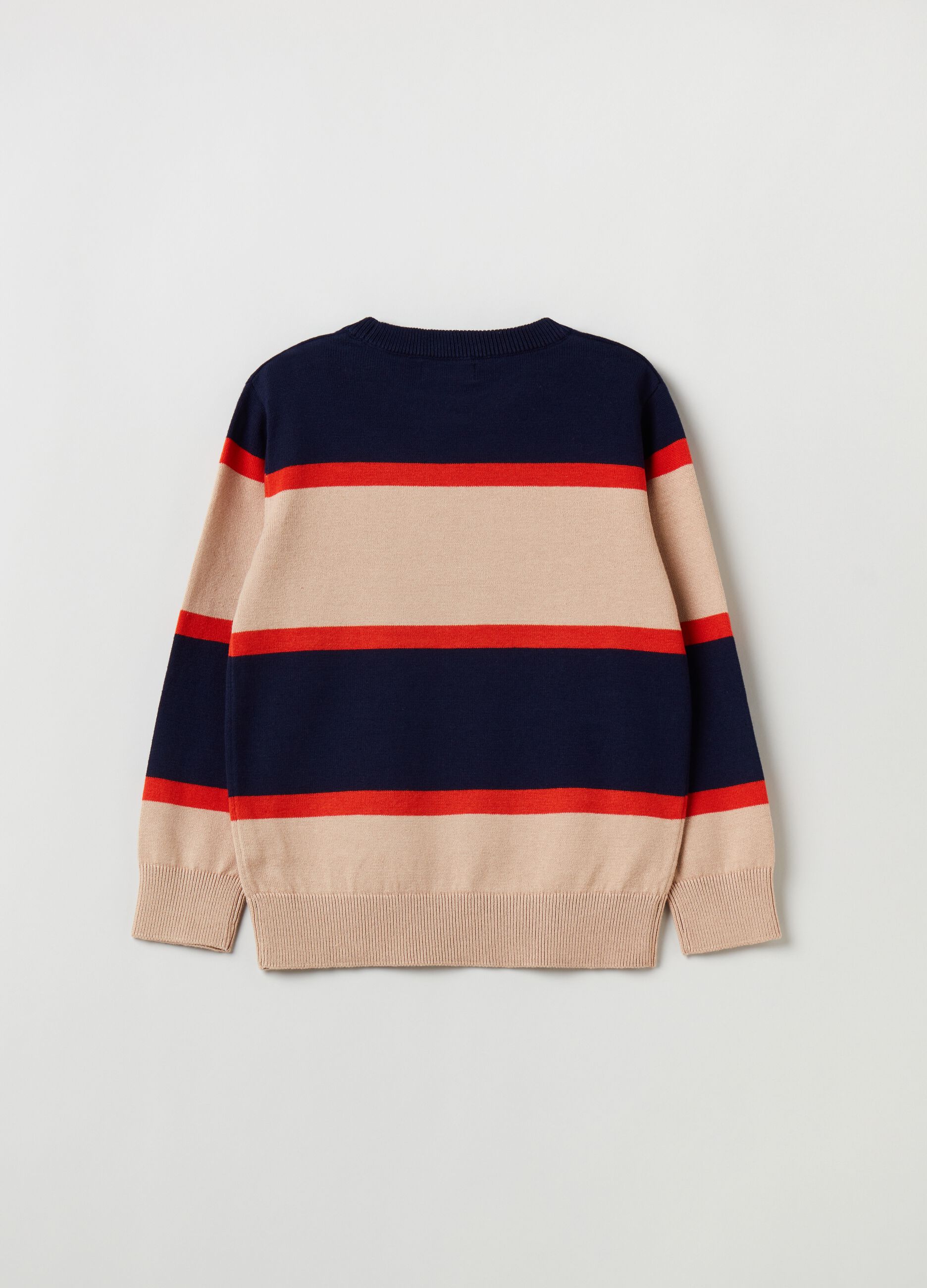 Striped cotton pullover