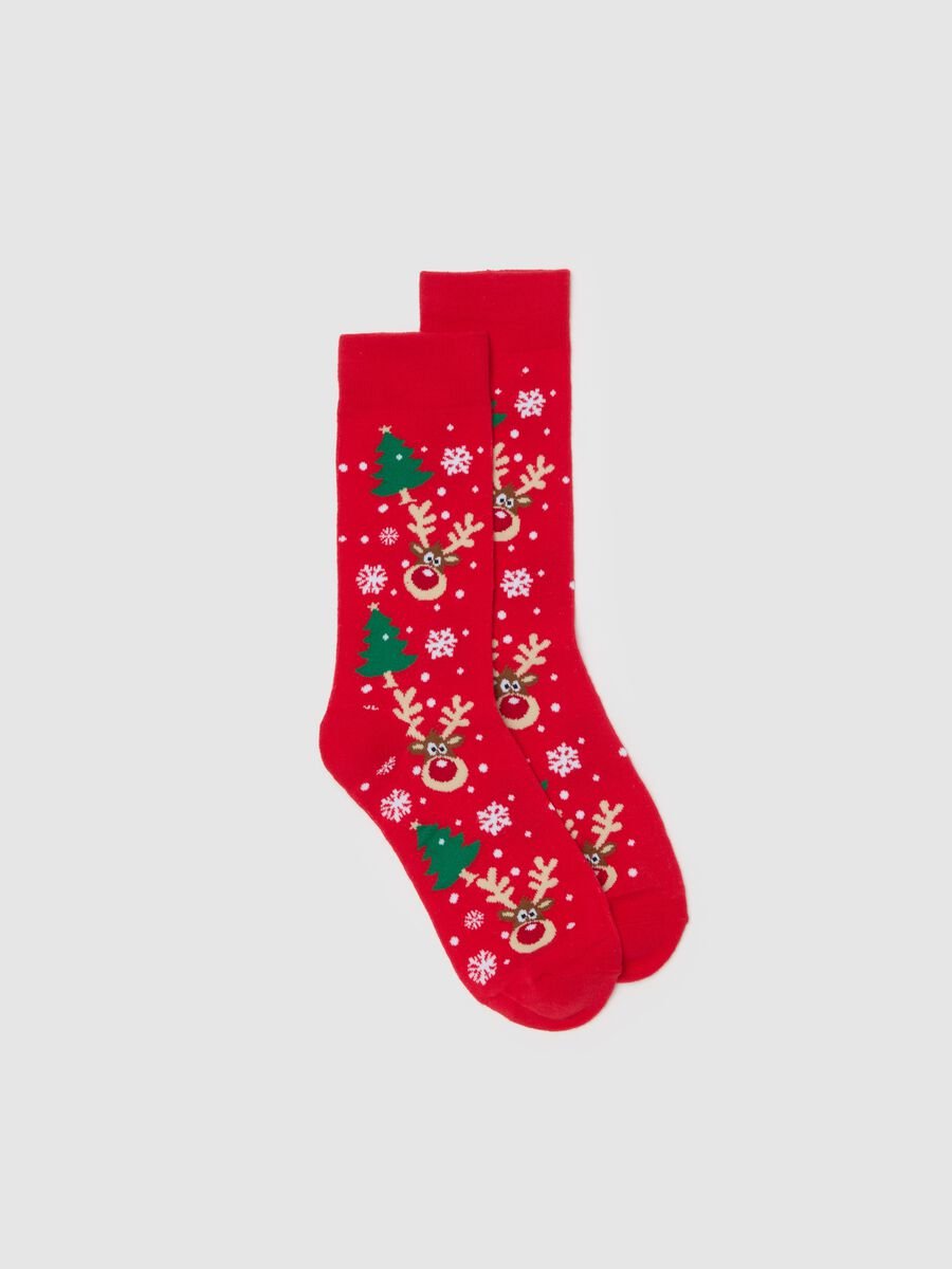 Short socks with jacquard Christmas designs_1