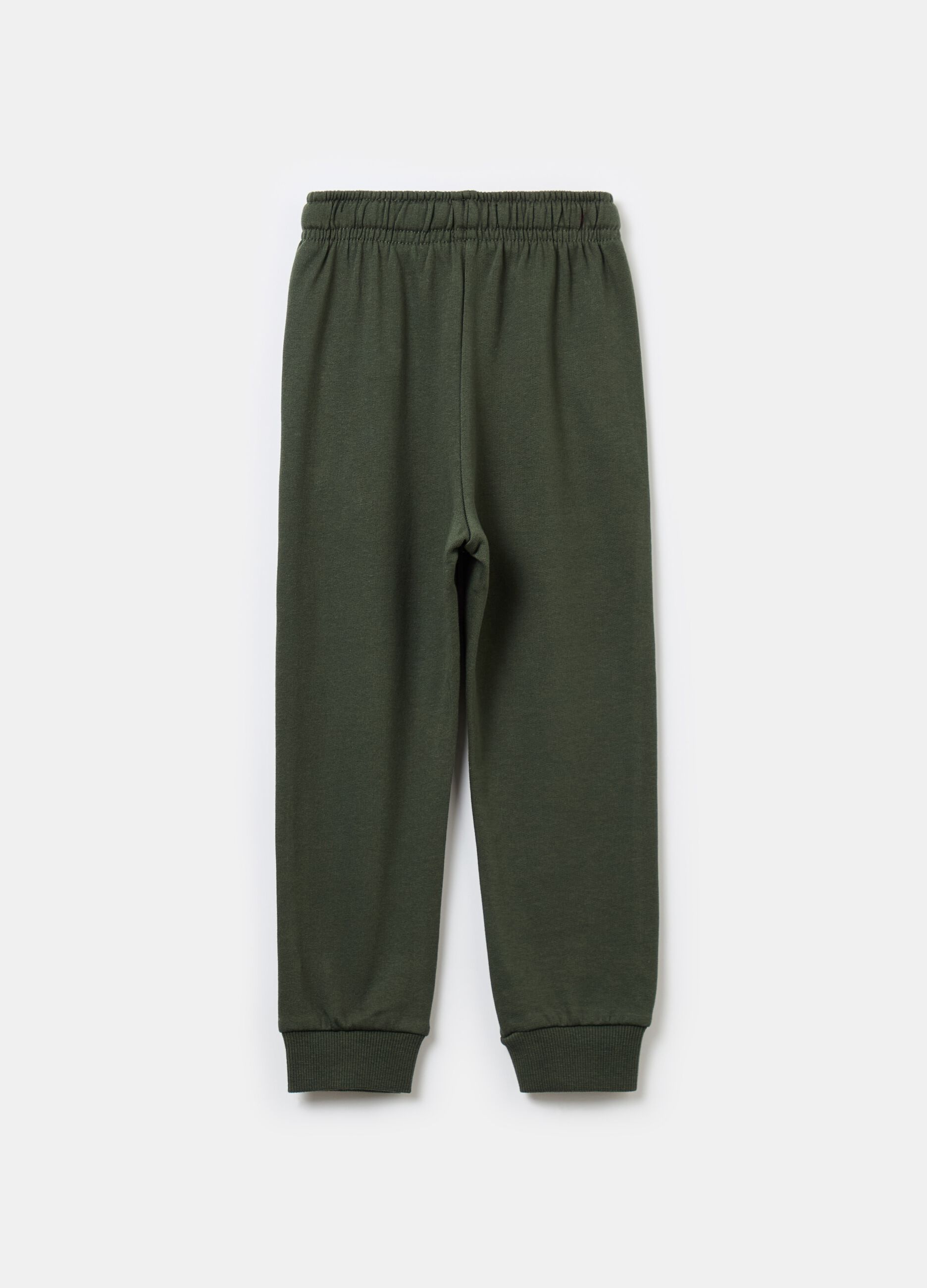 Fleece joggers with pockets and drawstring