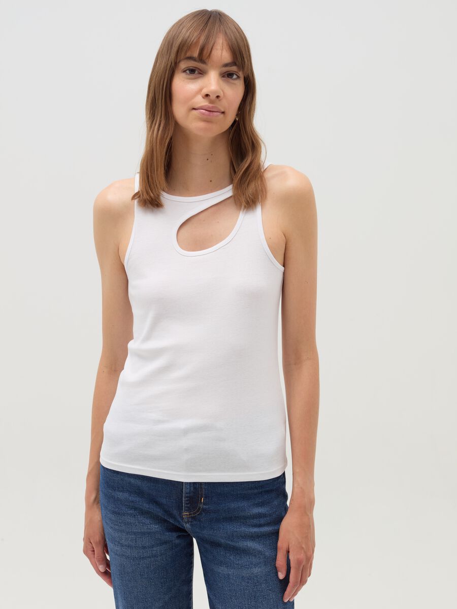 Tank top with cut-out detail_1