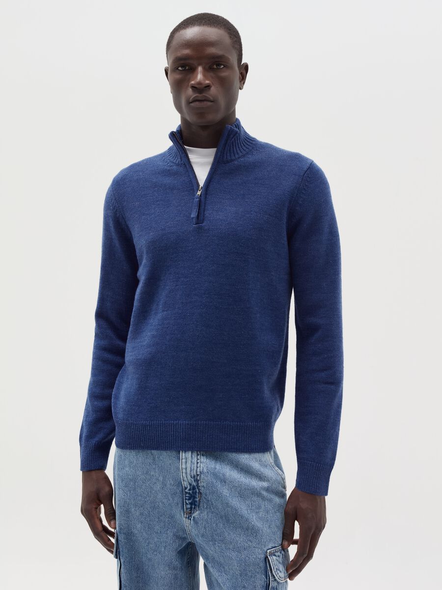 Pullover with half-zip neckline_1