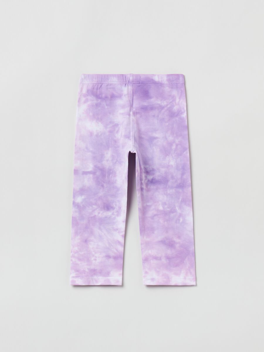 Tie-dye leggings in stretch cotton_1