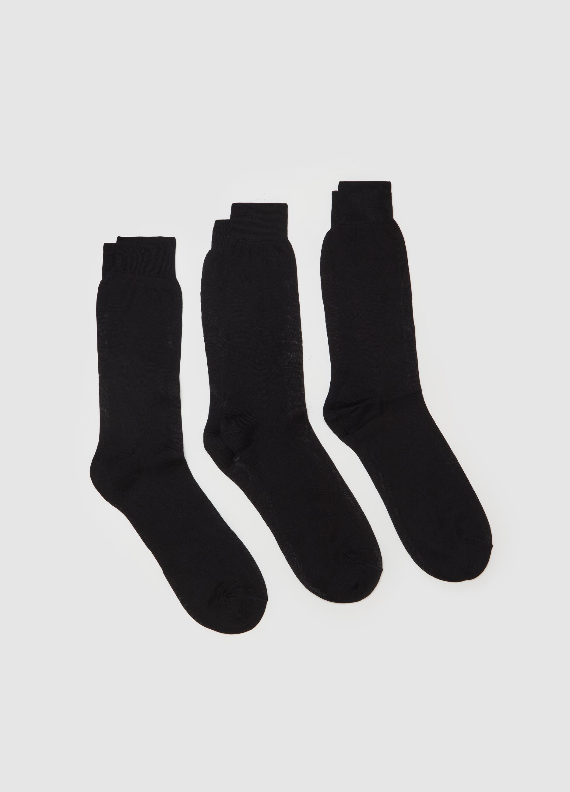 Three-pair pack short socks in Scottish yarn