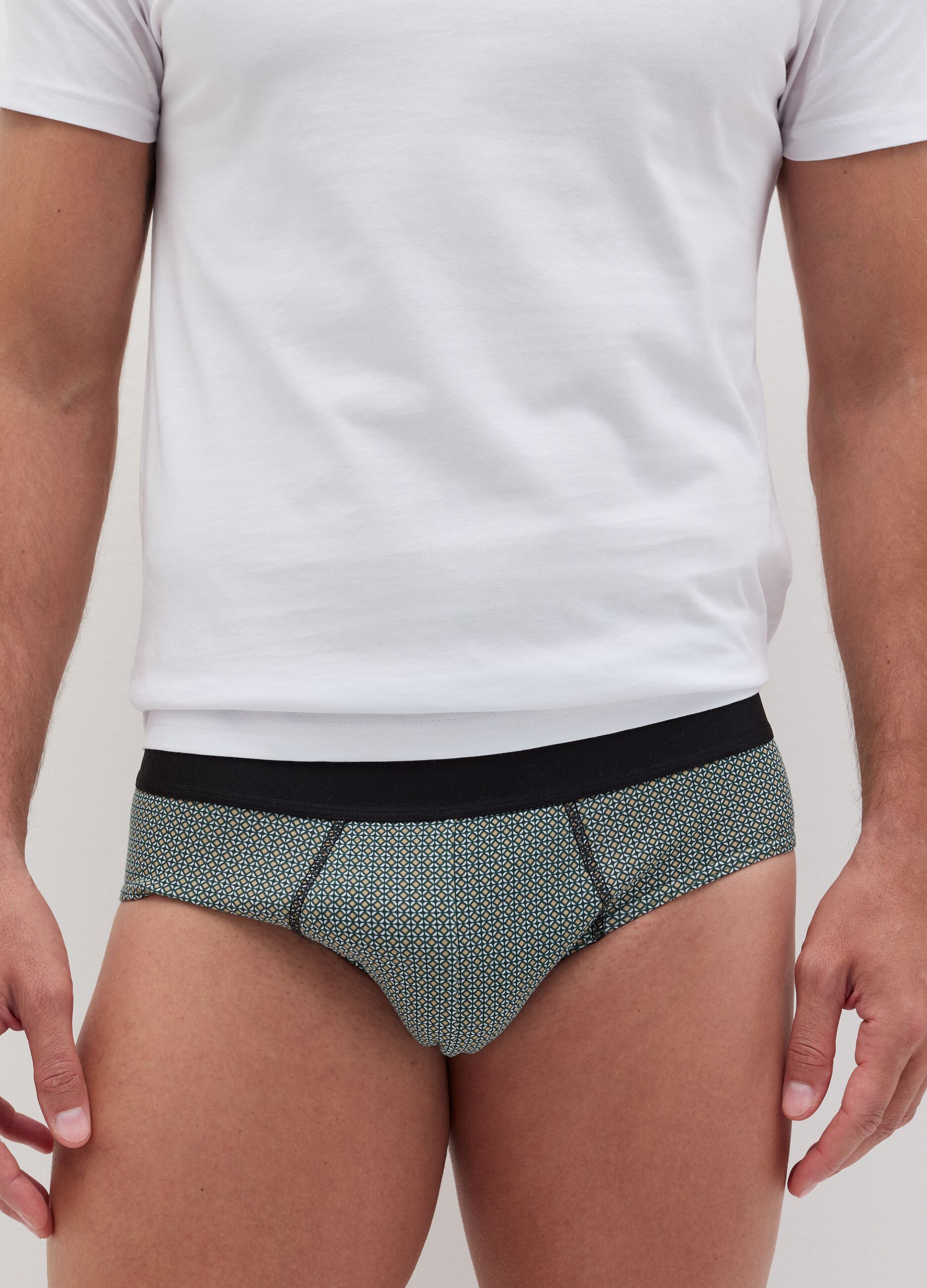 Three-pack briefs with micro pattern