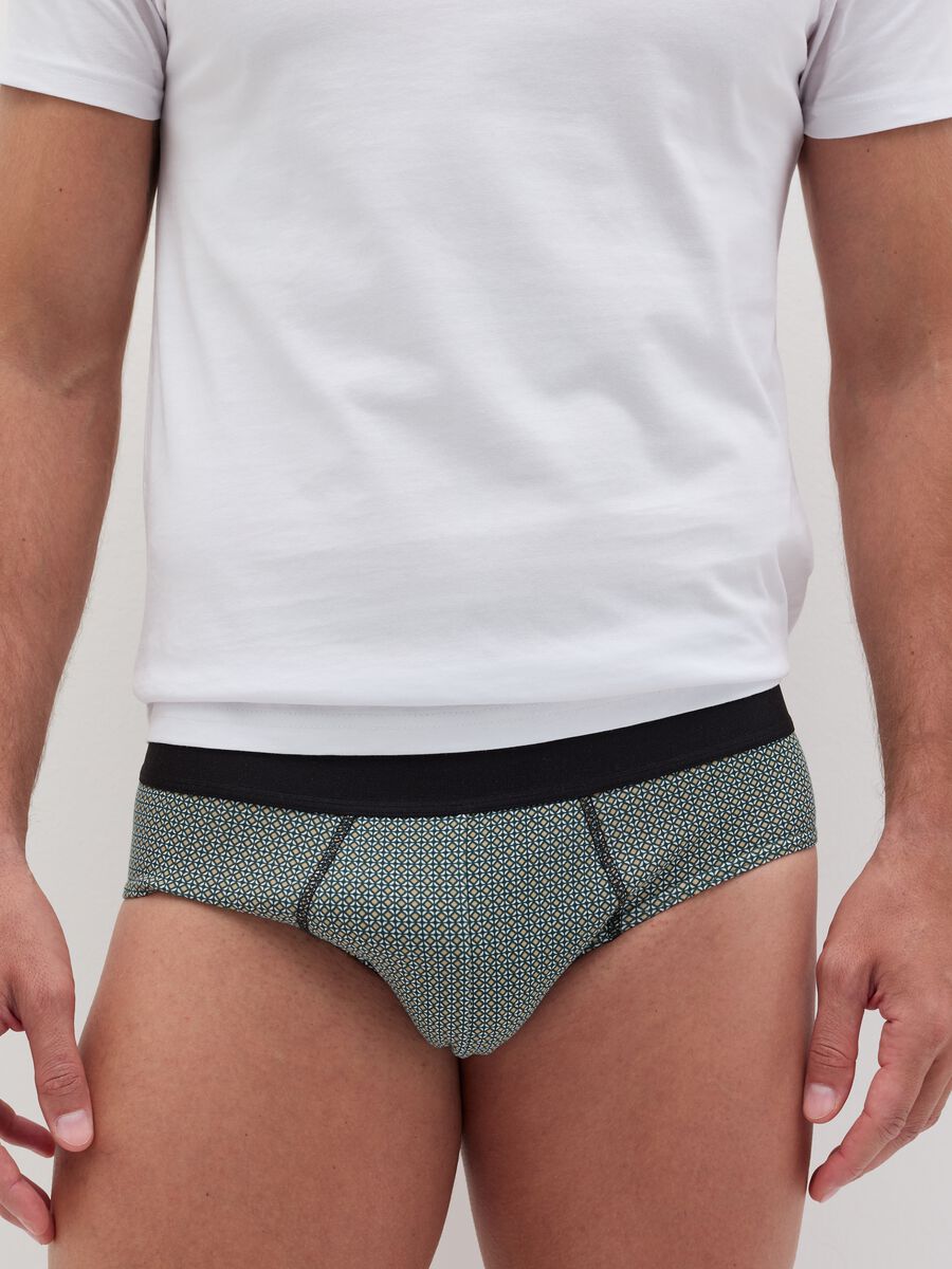 Three-pack briefs with micro pattern_1