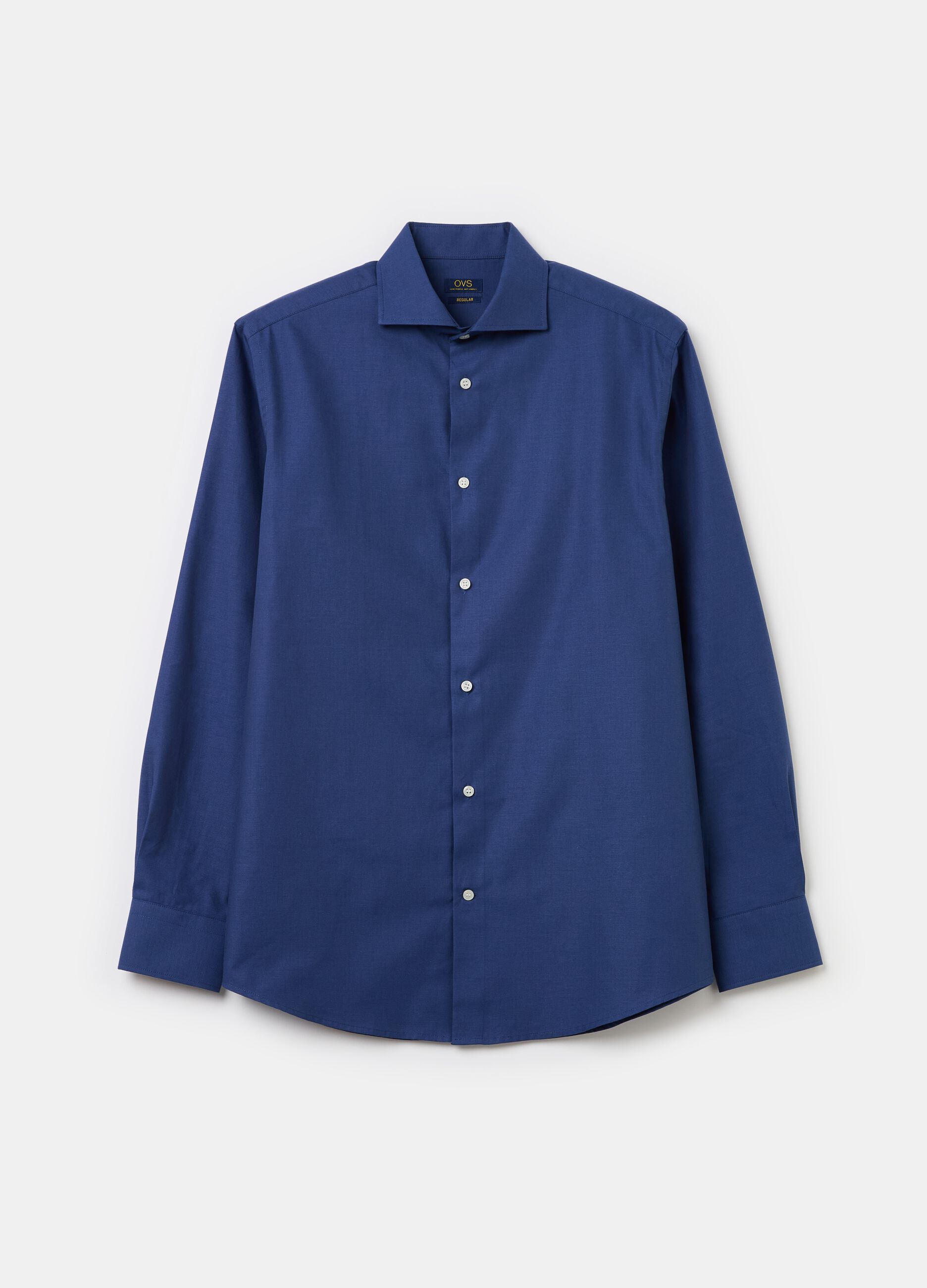 Solid colour regular-fit easy-iron shirt