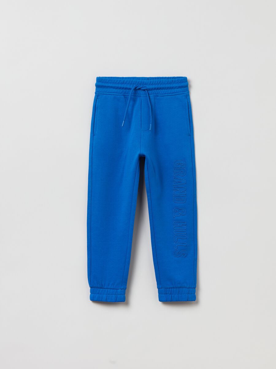 Grand&Hills joggers with drawstring and embroidery_0