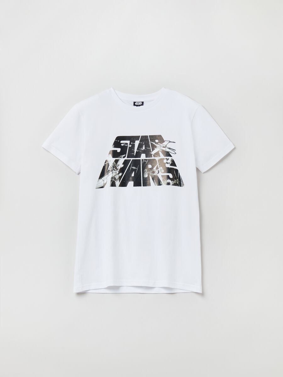 T-shirt in cotone con stampa Star Wars_0