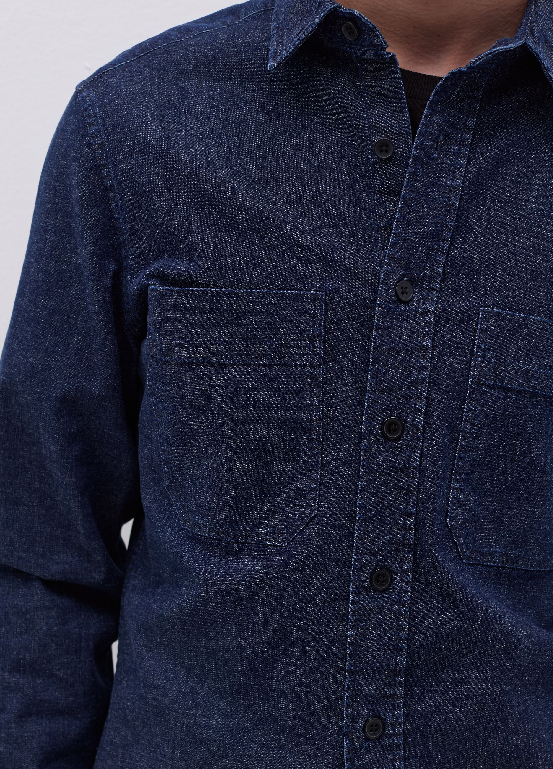 Denim shirt with pockets