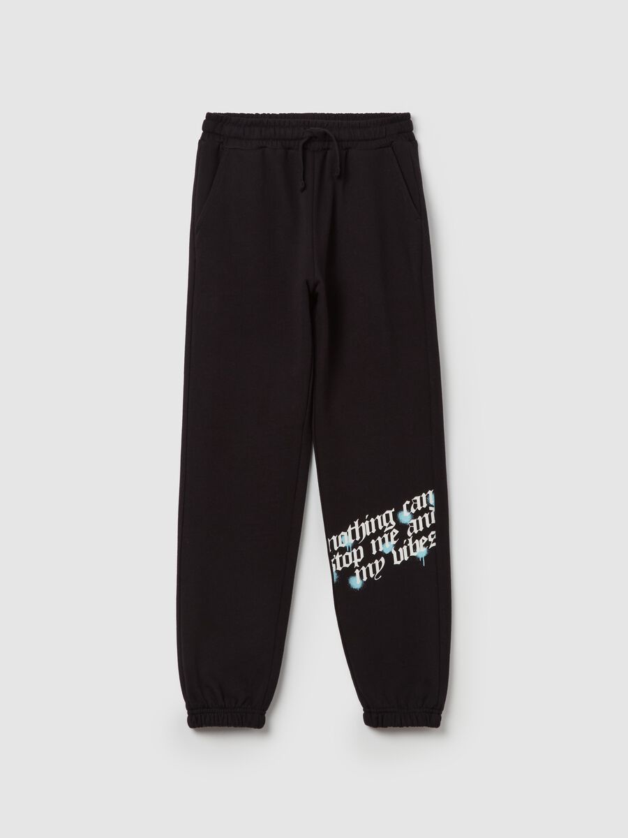 Joggers with "Nothing Can Stop Me and My Vibes” print_0