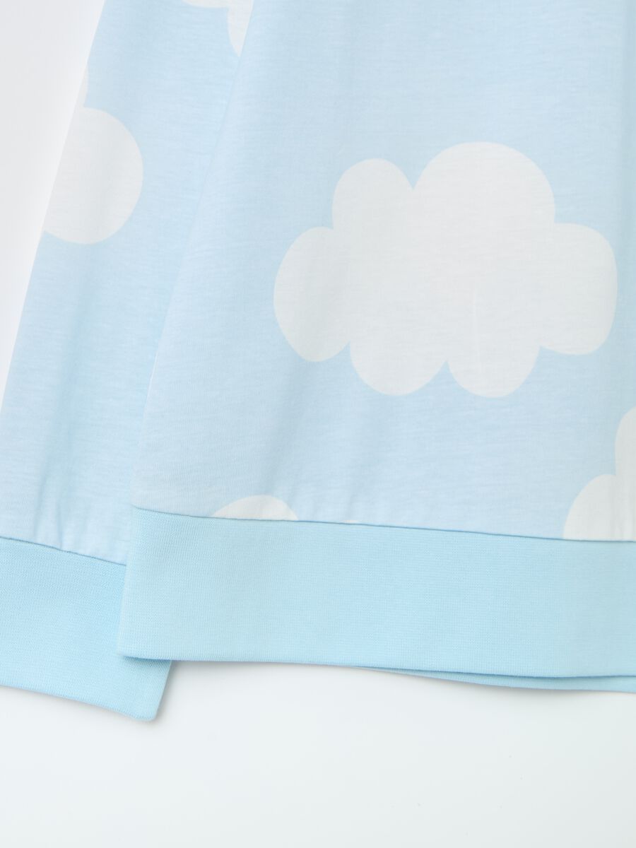 Full-length pyjamas with cloud print_2
