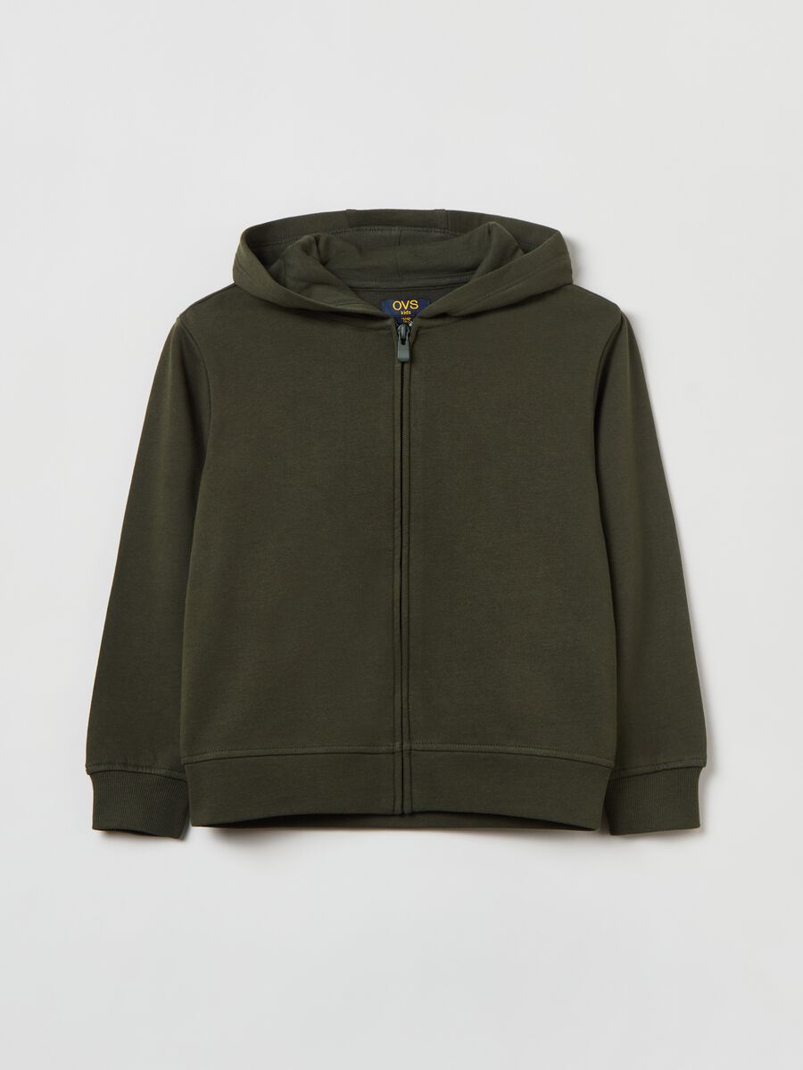 Hooded sweatshirt with zip closure_0