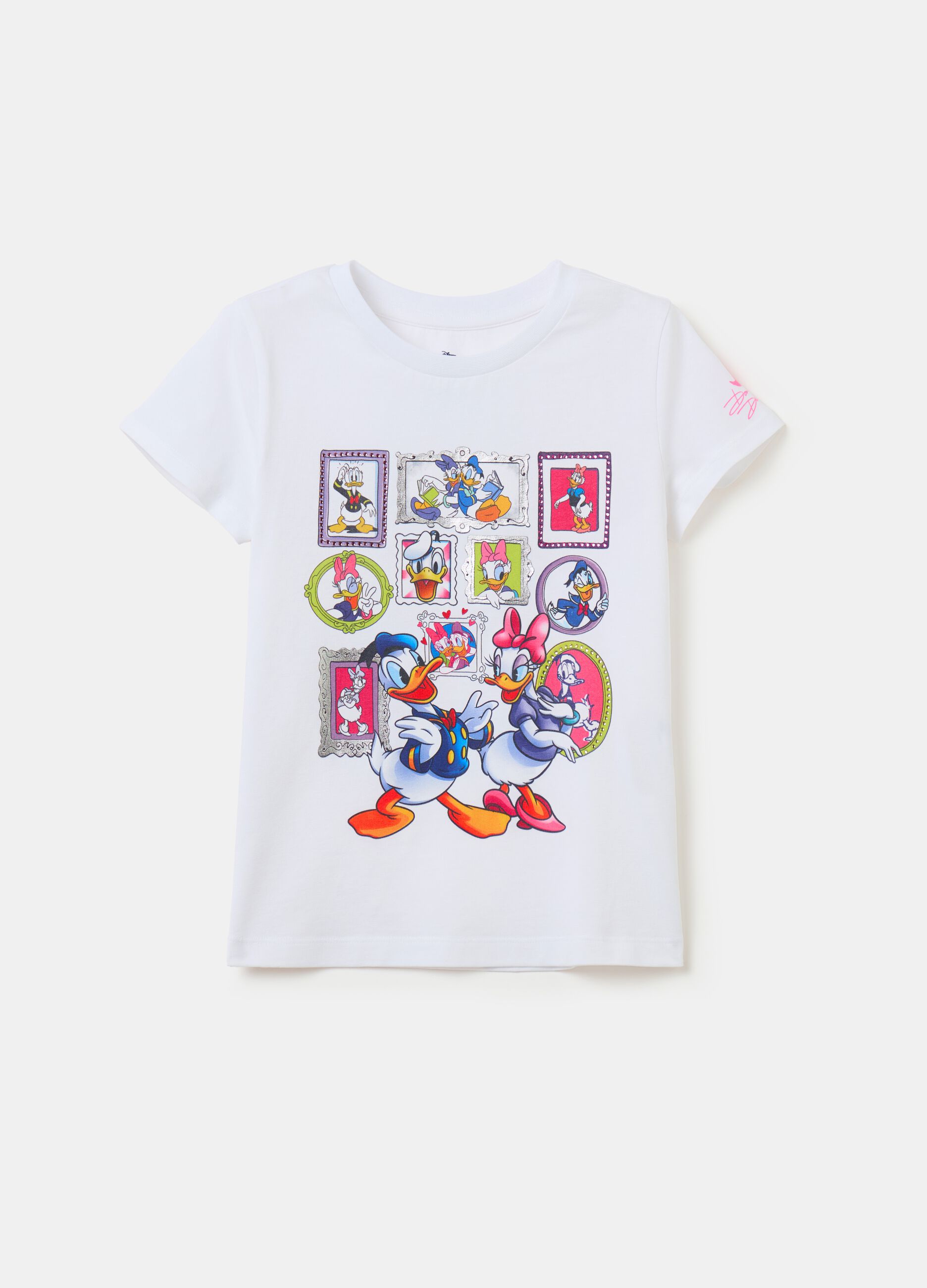 Camiseta de algodón elástico estampado Donald Duck 90