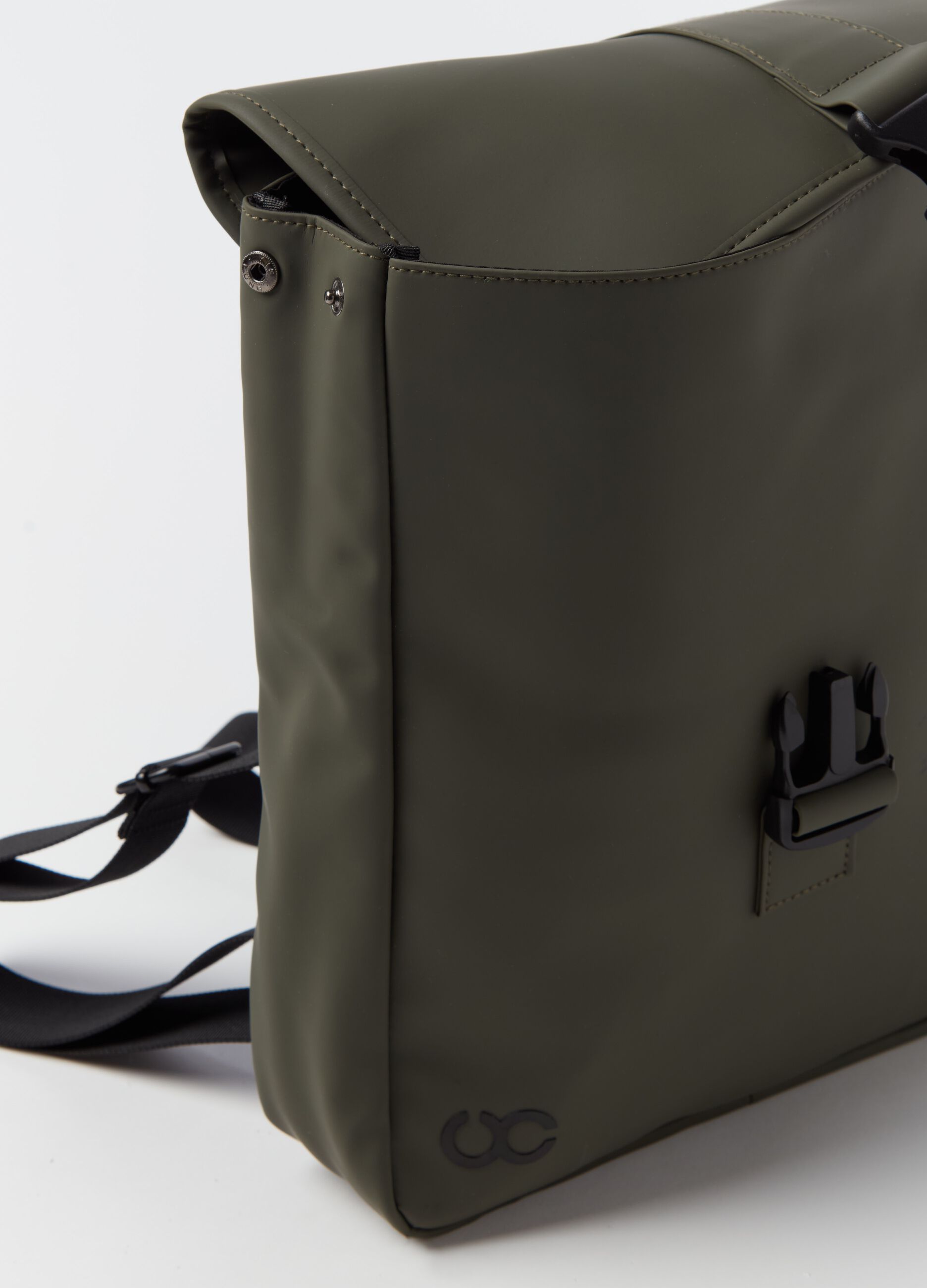 Waterproof backpack with flap