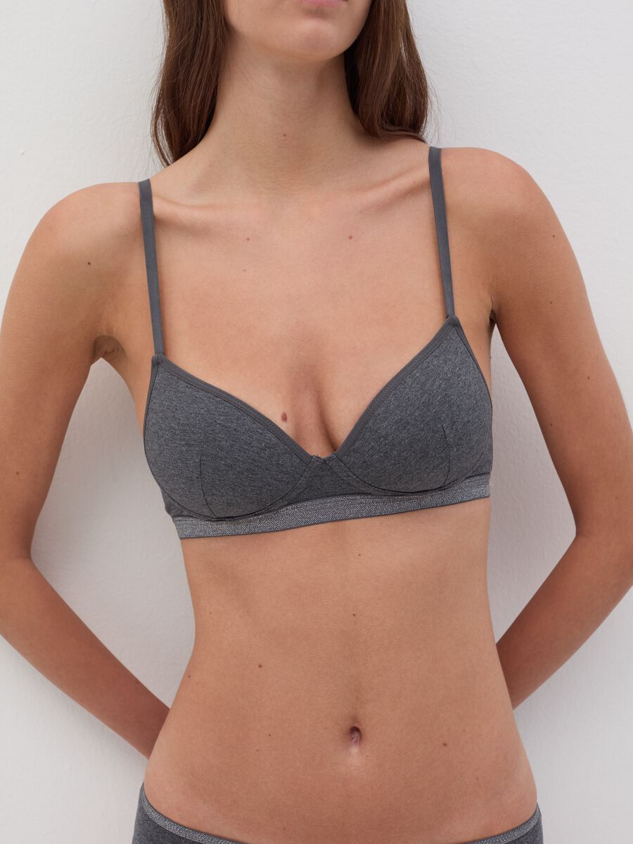 Sports bra in organic cotton with lurex_0