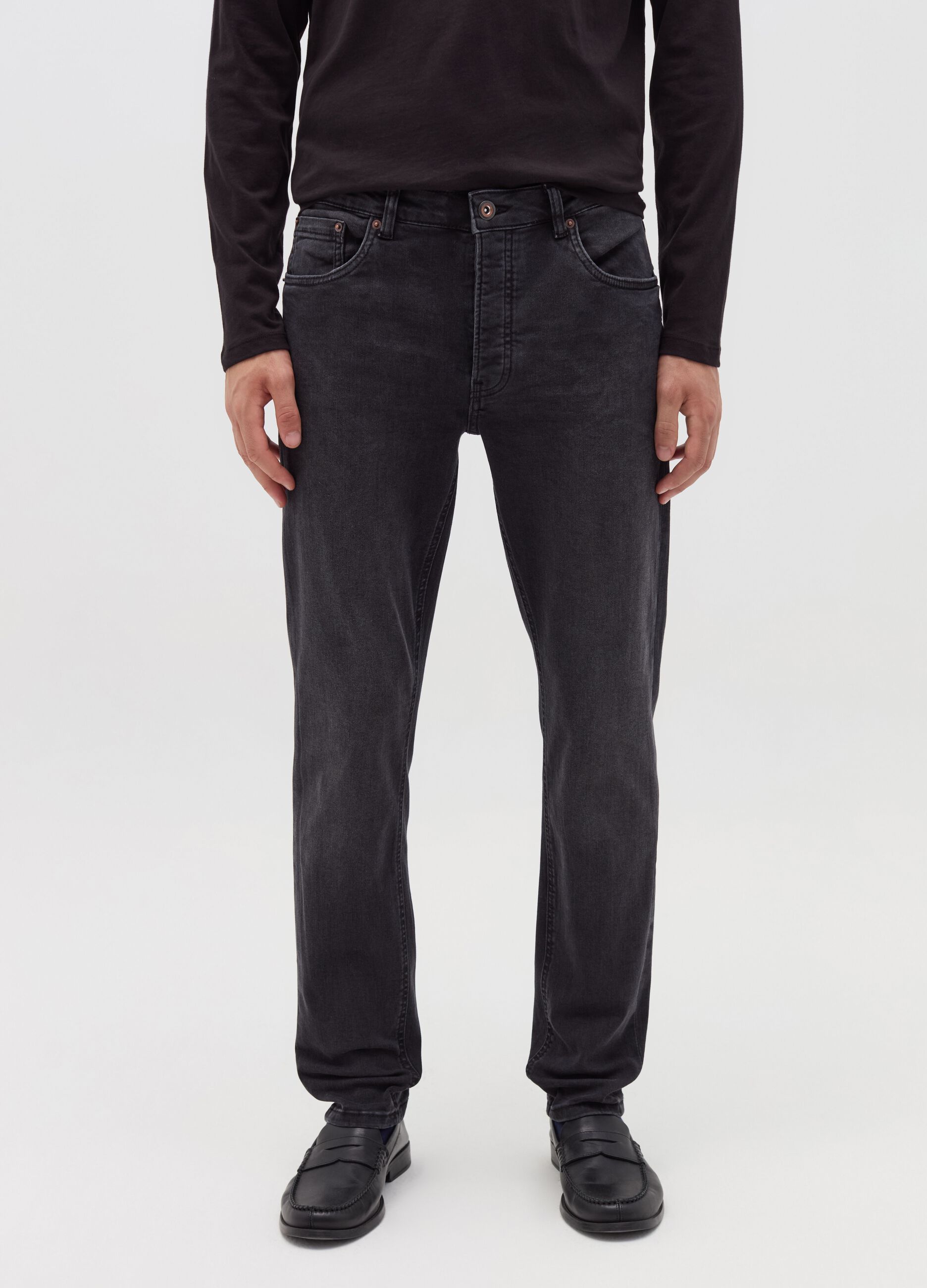 Slim-fit premium jeans in DualFX cotton