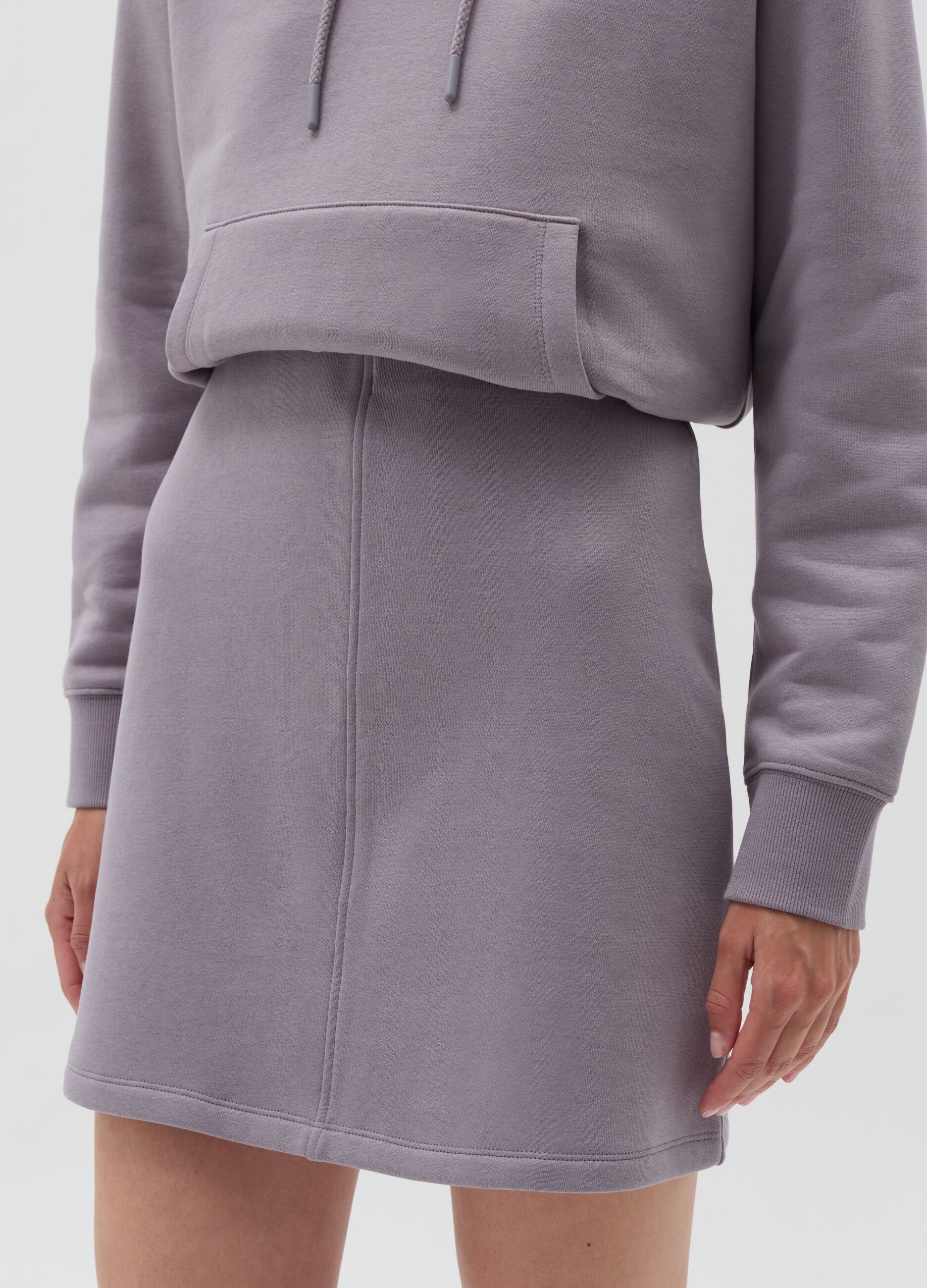 Essential high-rise miniskirt in fleece