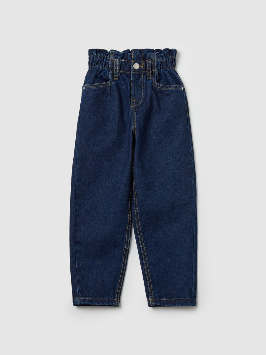 Paper bag jeans with pockets_0