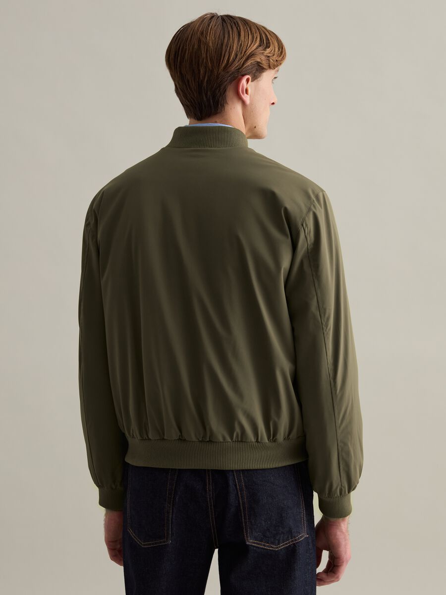 Stretch bomber jacket with zip_2