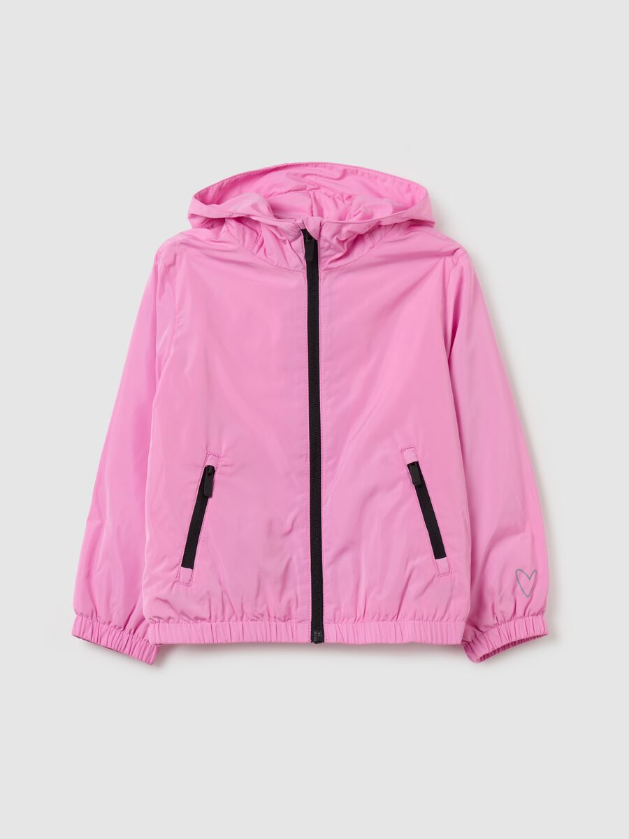 Short waterproof jacket with hood_0