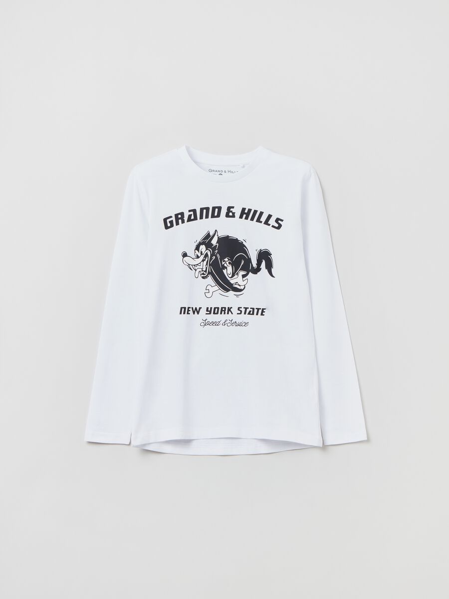 T-shirt maniche lunghe con stampa Grand&Hills_0