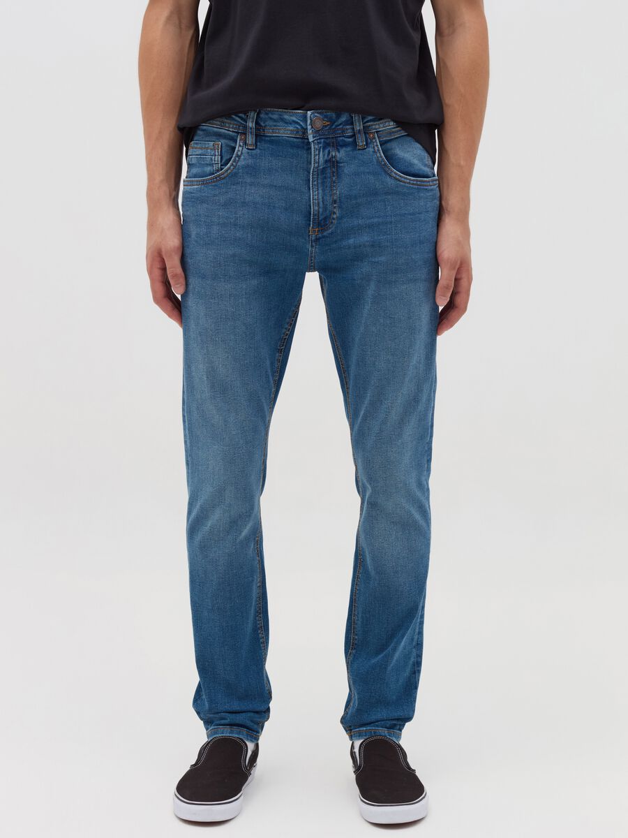 Skinny-fit jeans with fading_1