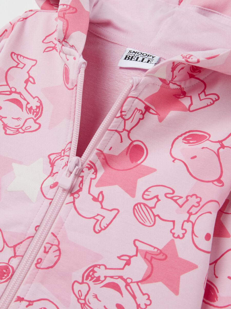 Full-zip con cappuccio stampa Snoopy e Belle_2