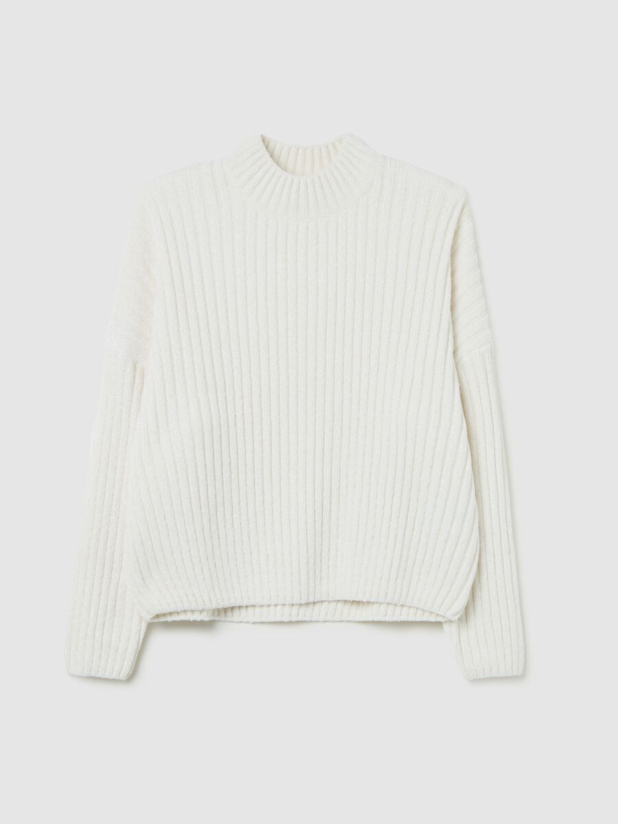 Chenille pullover with mock neck_4