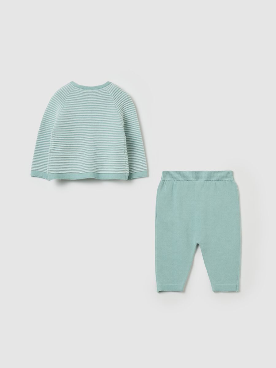 Cardigan and trousers knit set_1