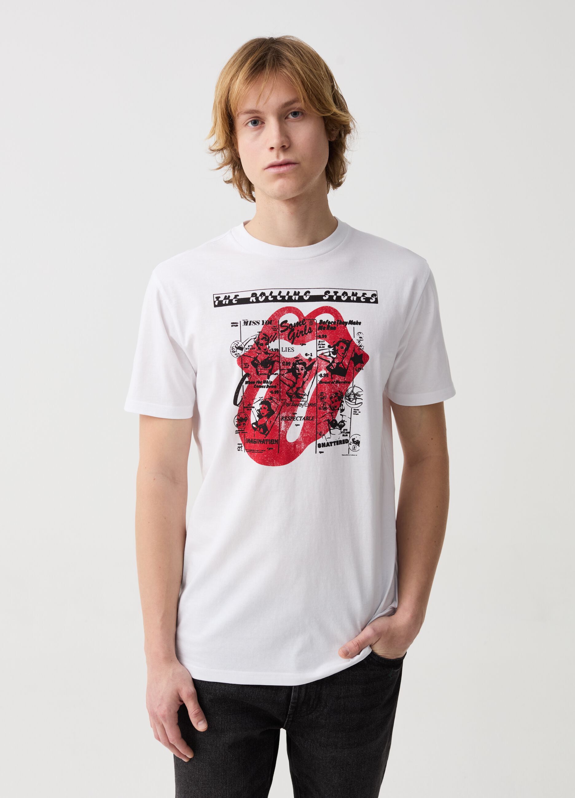 T-shirt with Rolling Stones print