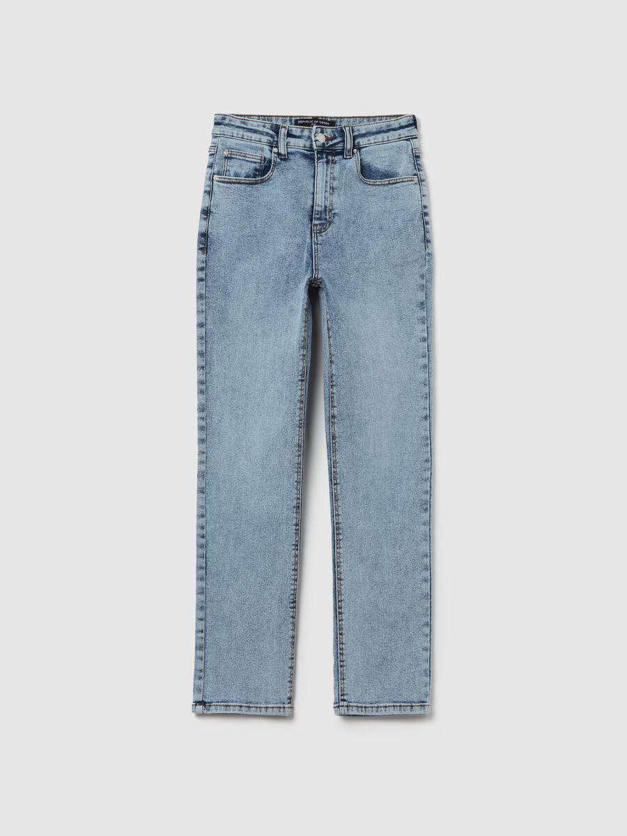 Slim-fit acid-wash jeans_4