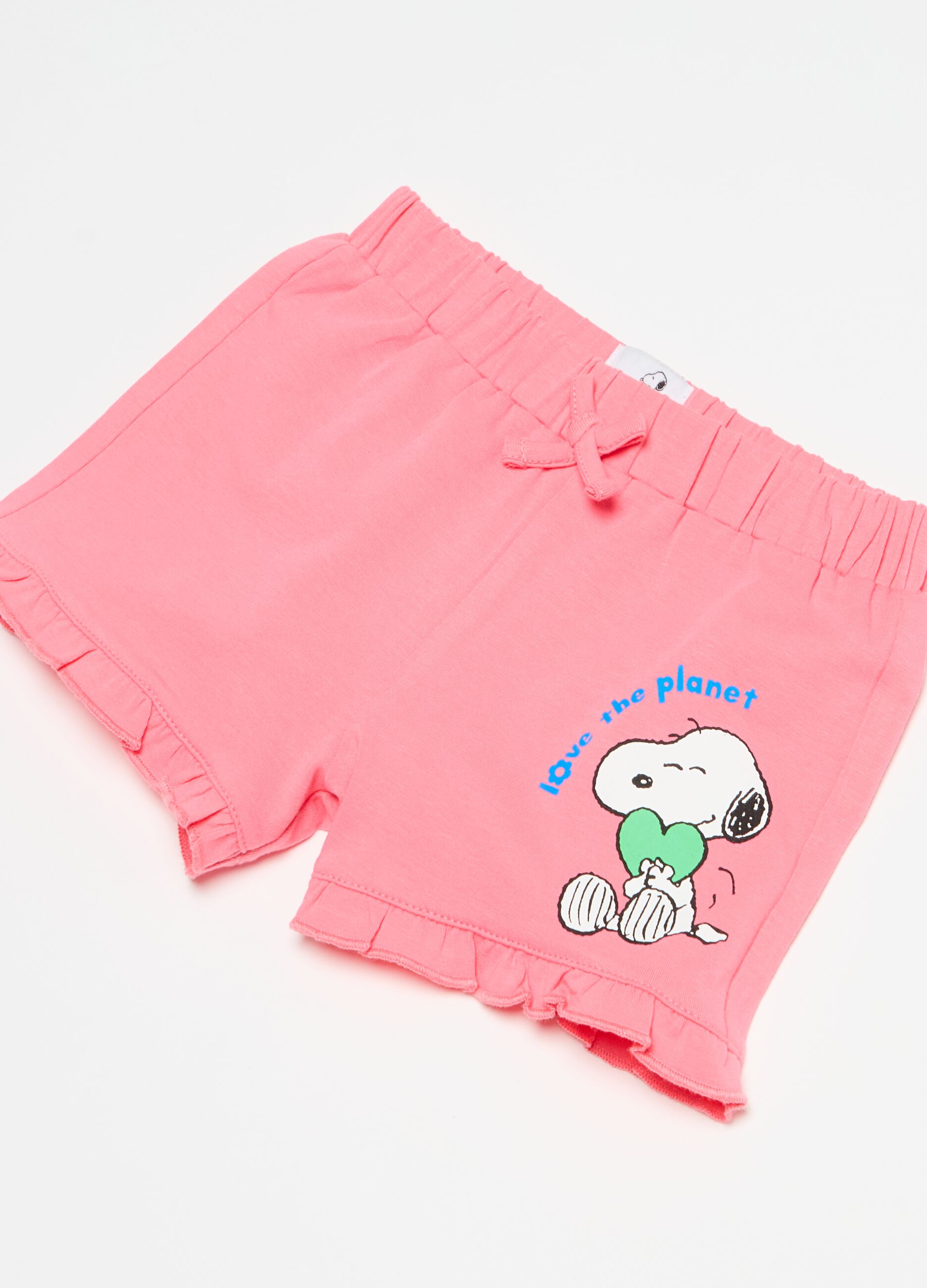 Jogging set with frills and Snoopy print