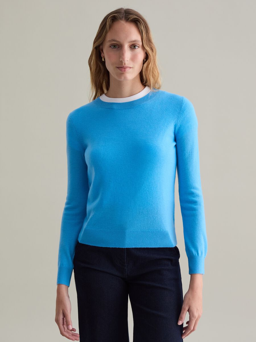 Wool pullover with round neck_1