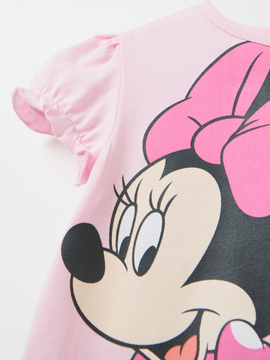 Stretch cotton T-shirt with Minnie Mouse print_2