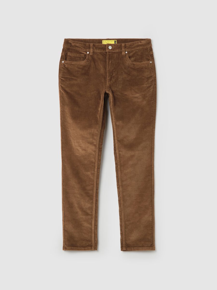 Trousers with five pockets in corduroy_4