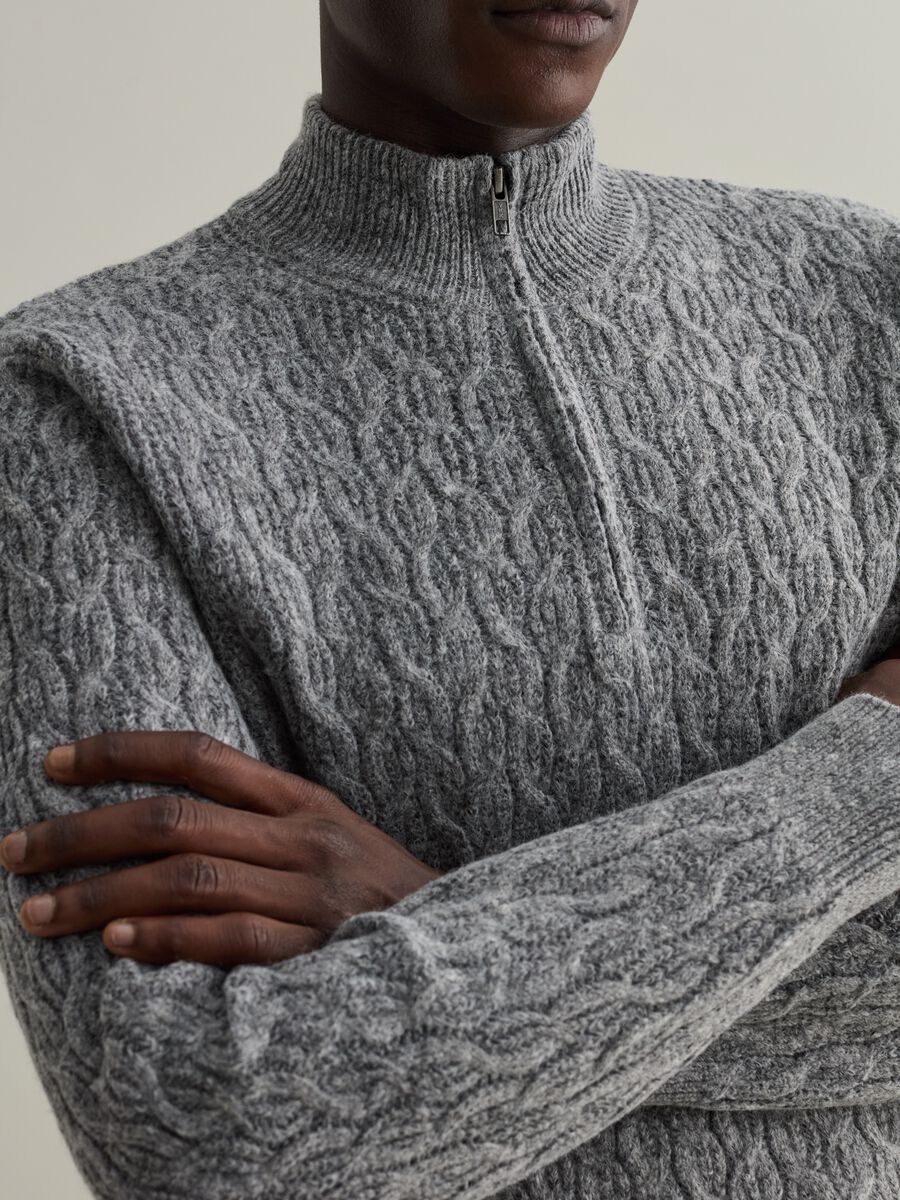 Half-zip cable-knit pullover_2