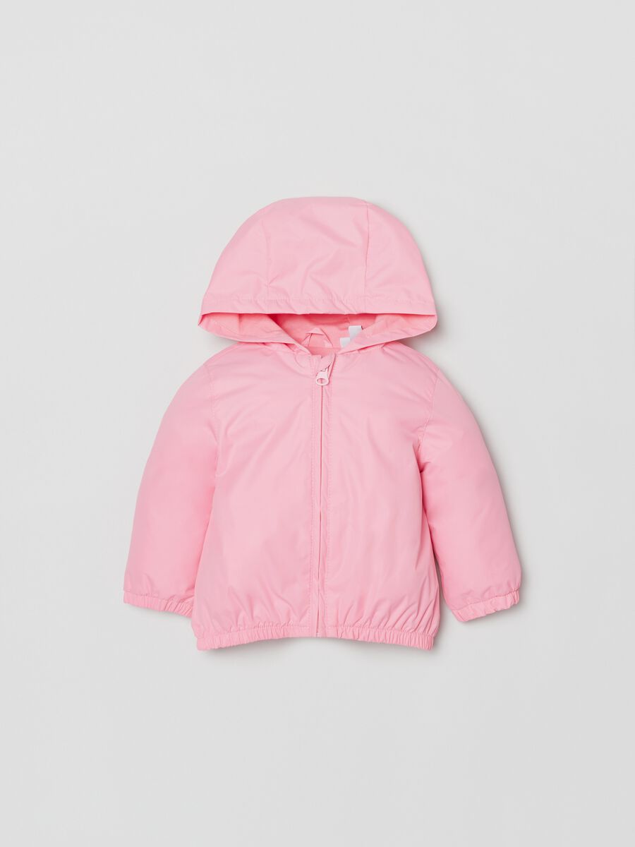 Full-zip windbreaker with hood_0