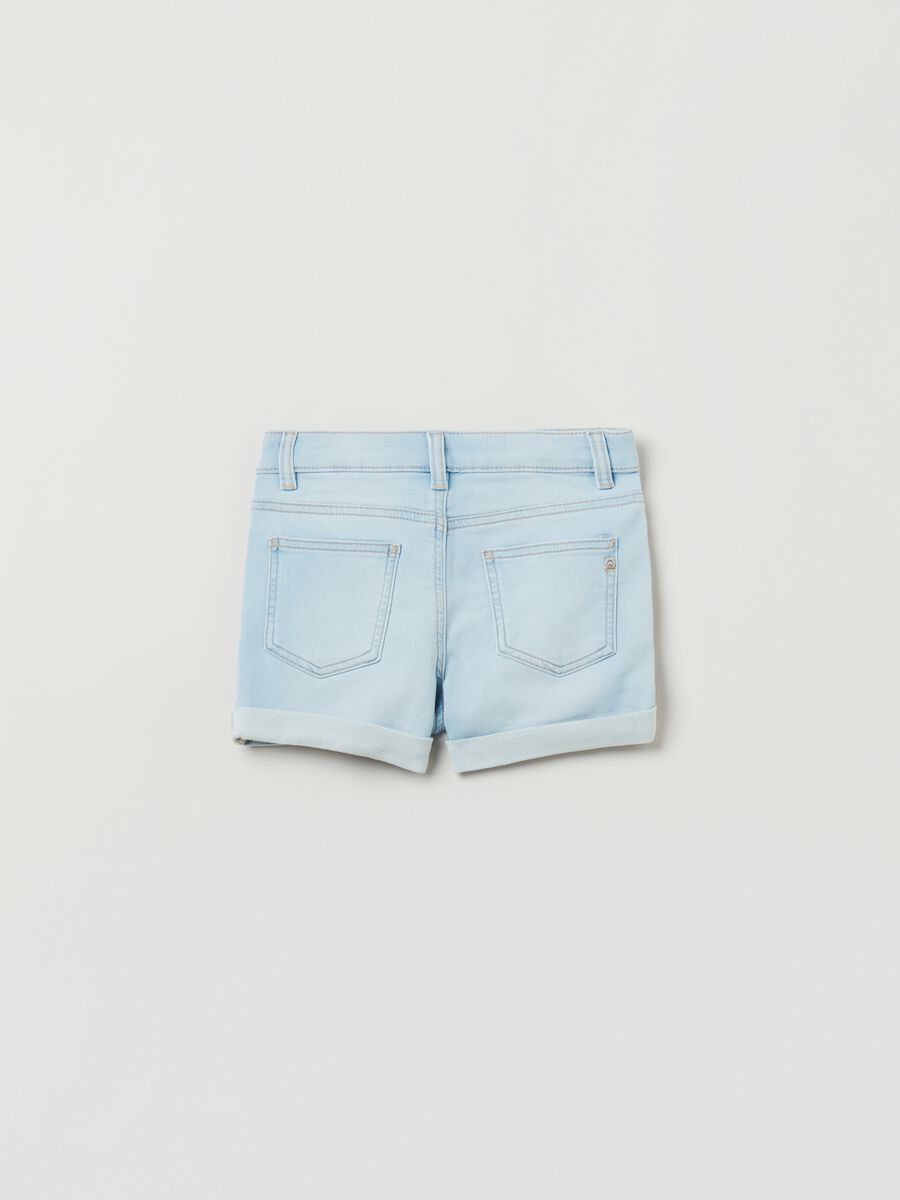 Shorts in denim cinque tasche_1