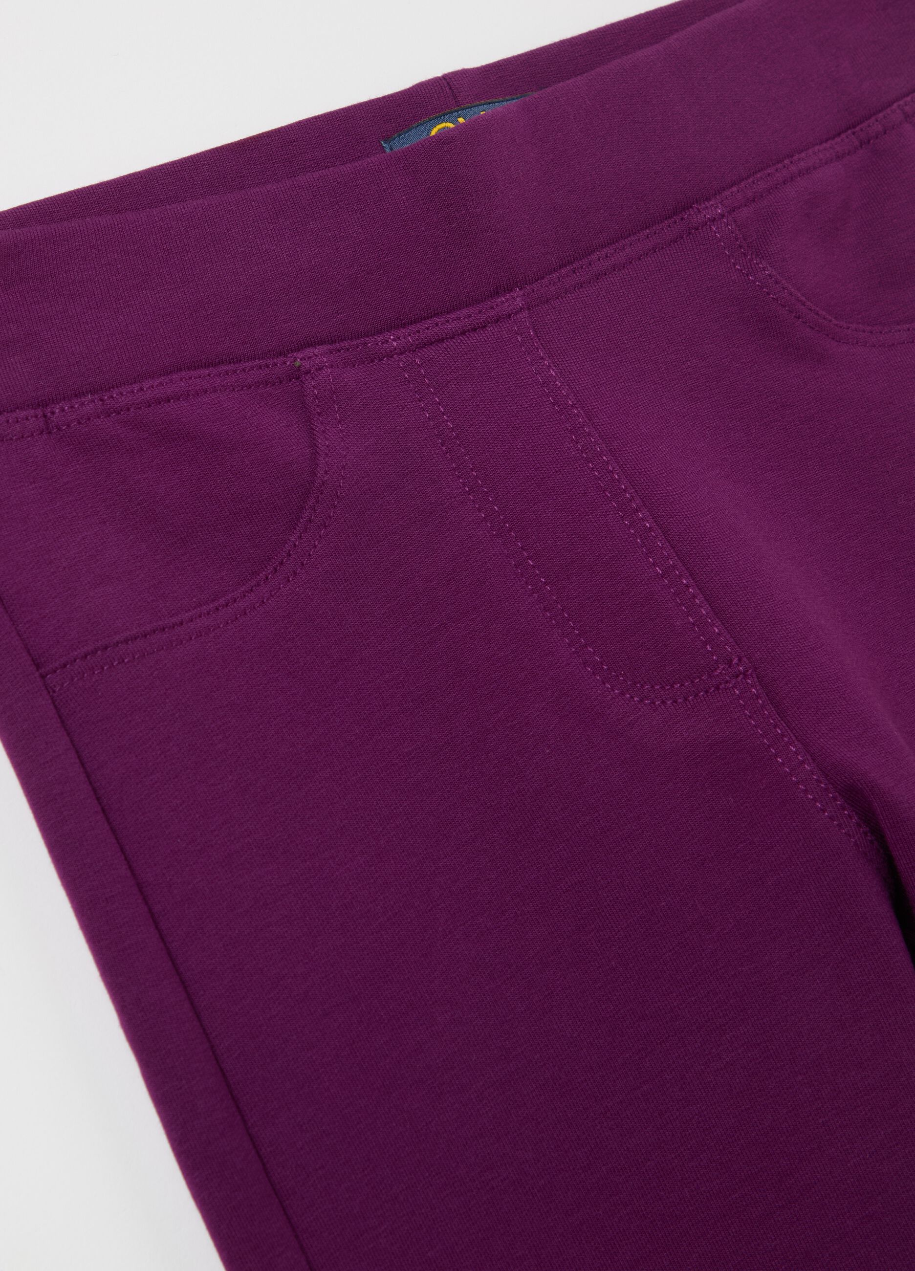 Solid colour organic cotton treggings