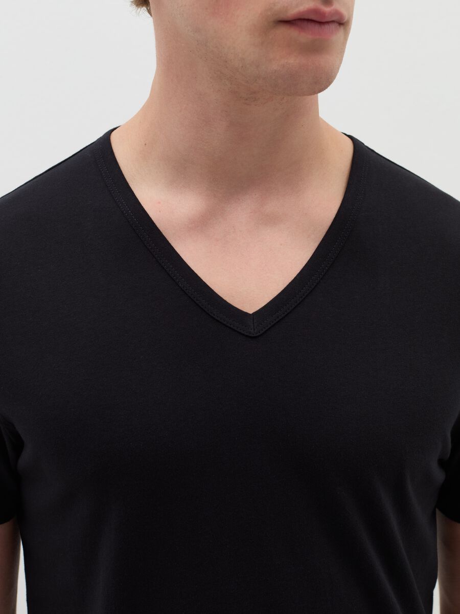 Two-pack undershirts with V neckline in jersey_3