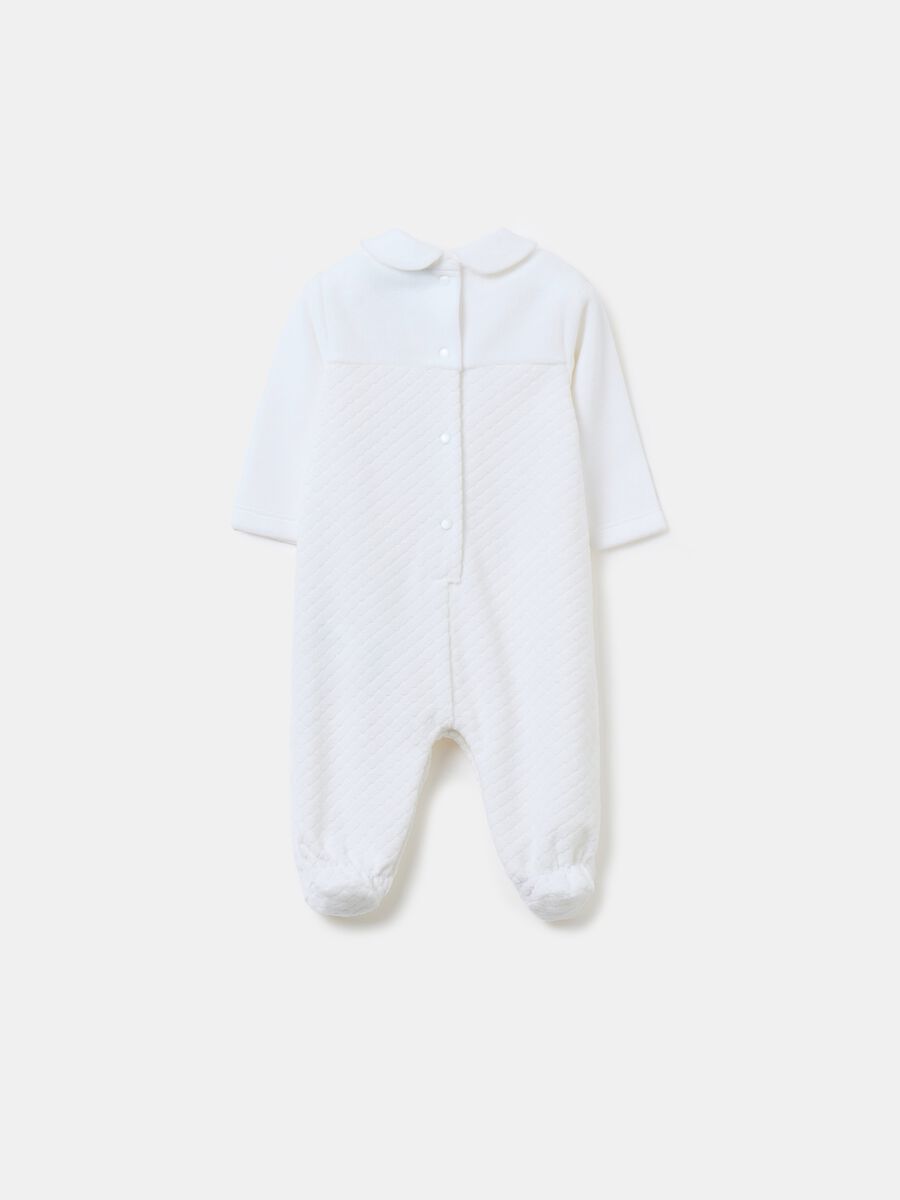 Velour onesie with Winnie The Pooh embroidery_1