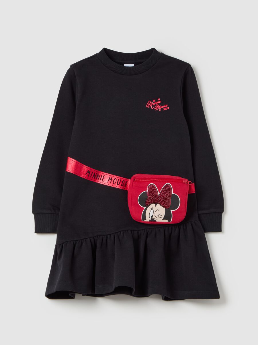 Sweatshirt dress with Minnie Mouse and bag_0