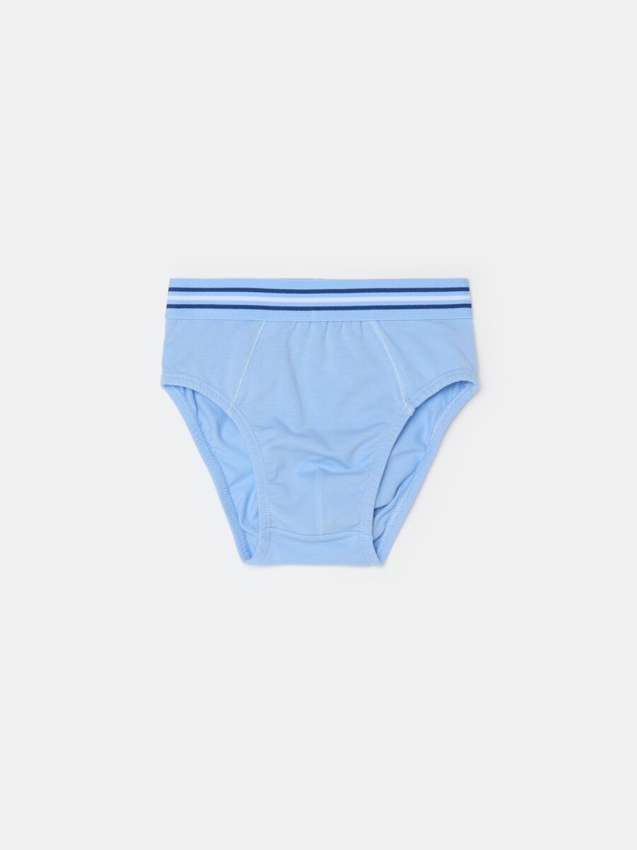 Organic cotton briefs with striped elastic_0