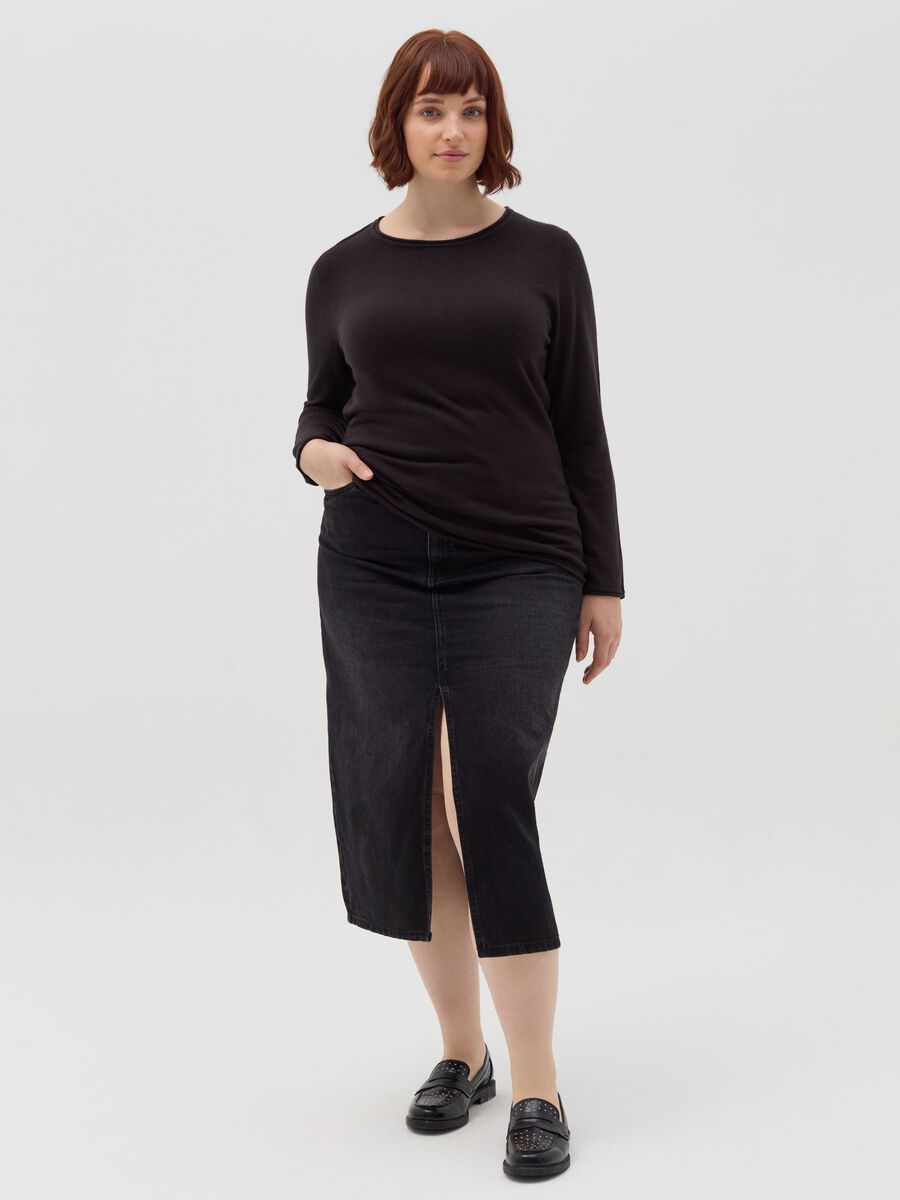 Curvy long-sleeved top_0