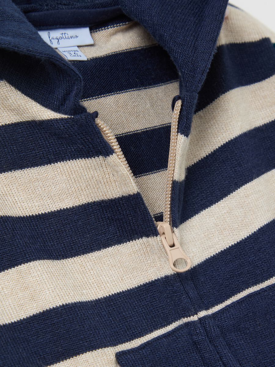 Striped full-zip cardigan with hood_2